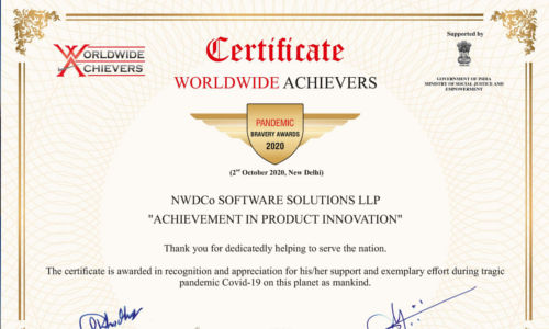 Certificate of Appreciation from Worldwide Achievers 